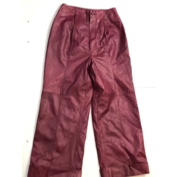 M.a.c X Runner High Rise Pleated Leather Pants - Picture 11 of 12